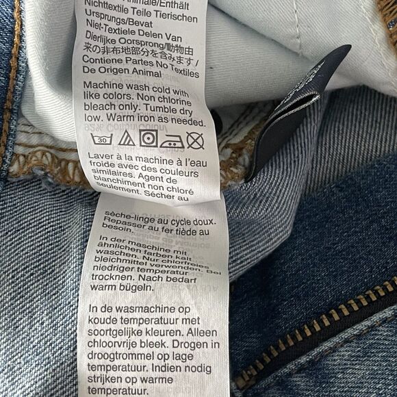 Madewell SZ 25 - 9" High-Rise Skinny Jeans Zip-Fly Stretch Whiskered Distressed - Picture 13 of 13